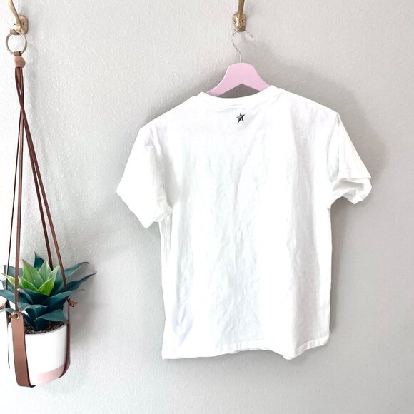 H&M x Mugler Women's Short Sleeve Knit Graphic White Tee Size S - Picture 5 of 6